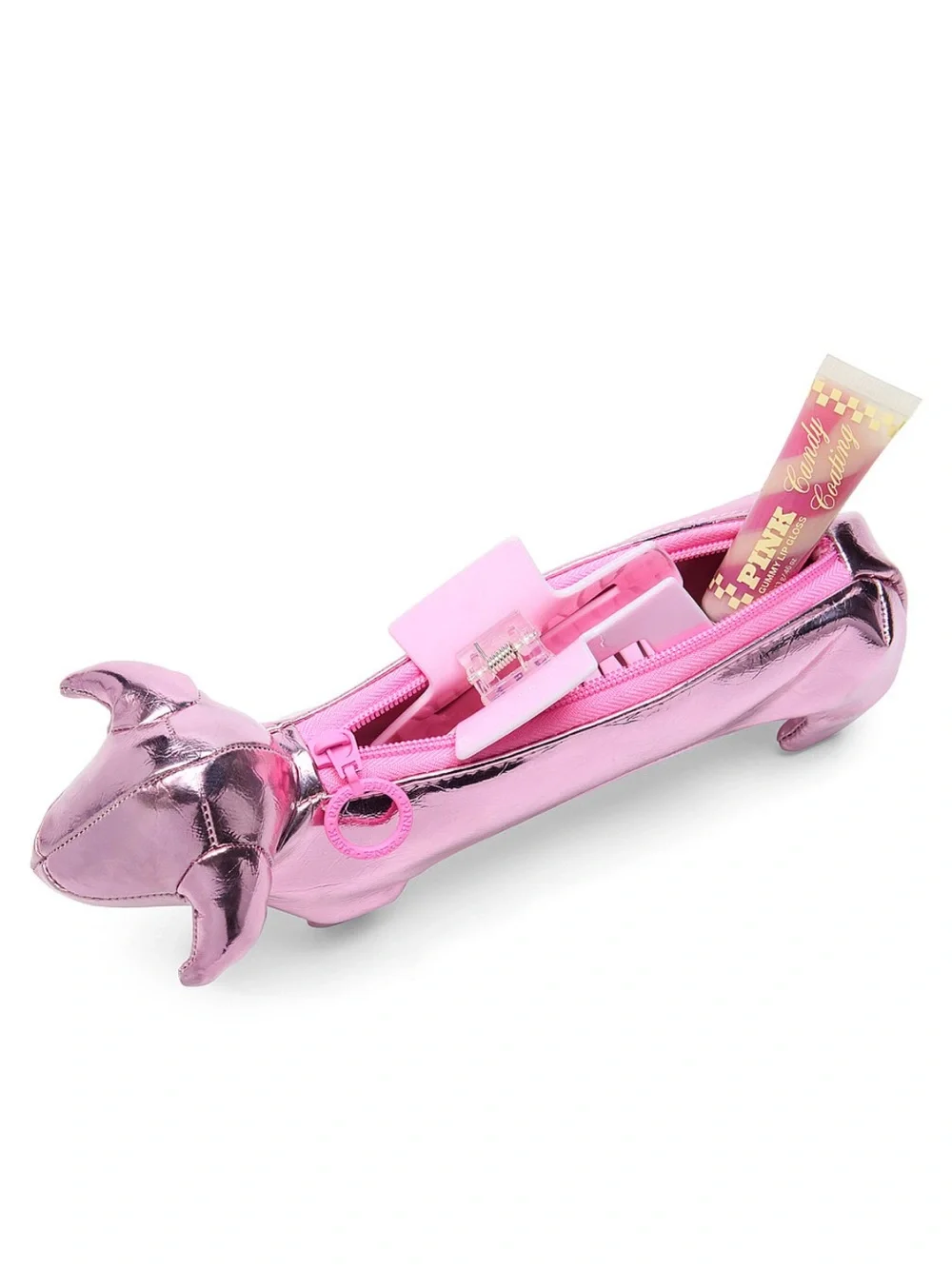 VS PINK DOG MAKEUP BRUSH BAG NWT